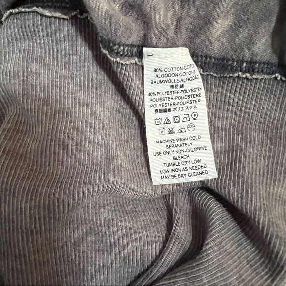 Free People We The Free Catch Waves Burnout Black Oversized Tunic XS T Shirt - Picture 15 of 16